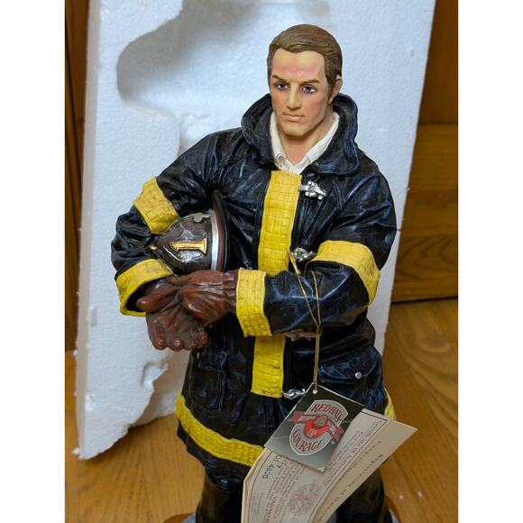 VANMARK RED HATS OF COURAGE GALLANTRY 18in FIREFIGHTER FIREMAN In Orig. Box - Picture 2 of 11